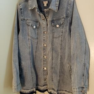 Logo Stretch Denim Jacket